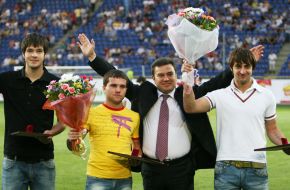 Yevgeny Shakhov, Artur Karnoza, Viktor Bondar and Vitaly Kaverin