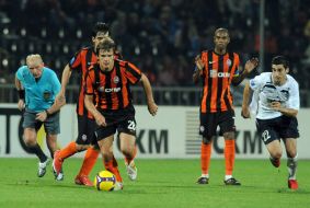 Aleksey Polyanskiy, Fernandinho and Genrikh Mkhitaryan