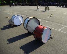 Military orchestra’s drums