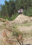 Участник акции протеста