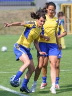 The womanish soccer combined Ukraine team players