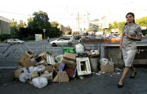 Garbage near a quarry