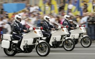 Співробітники міліції на мотоциклах