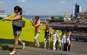 Unfolded Flag of Ukraine