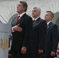 Viktor Yushchenko, Valeriy Ivashchenko and Valentin Nalivaychenko