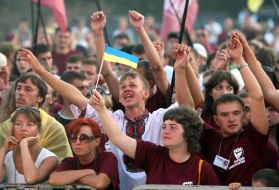 Активисты гражданского движения ”Народная самооборона”