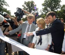 Andrey Nikonchuk, Ekaterina Yushchenko and Igor Tarasyuk