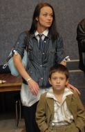 Mariya Berseneva with the son Nikita