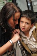 Mariya Berseneva with the son Nikita