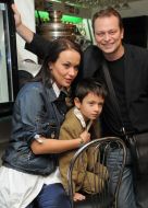 Mariya Berseneva with the son Nikita and Anatoly Kot