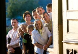 Parishioners of sainted Nikolay church
