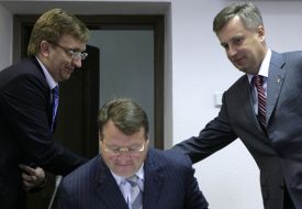 Vladimir Bedrikivsky, Vladislav Bukharev and Valentin Nalivaychenko