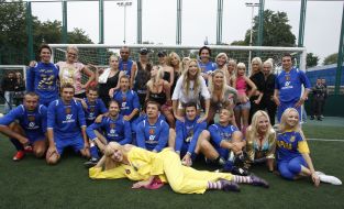 Participants of show-match on football