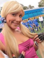 Participant of show-match on football