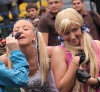 Participants of show-match on football