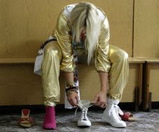 Participant of show-match on football