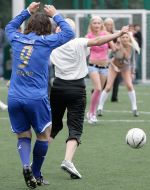 Participants of show-match on football