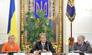 Vera Ulyanchenko, Viktor Yushchenko and Yuriy Yekhanurov