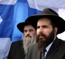Participants of opening ceremony of monument to the victims of Holocaust