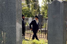 Participants of opening ceremony of monument to the victims of Holocaust