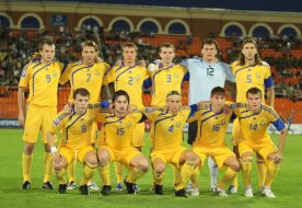 Players of the National combined team of Ukraine on football