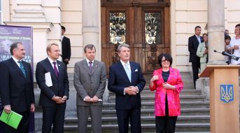 Viktor Yushchenko, Miroslav Senik, Andrey Sadovy and Nikolay Kmyt