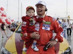 Evgeniy Chervonenko with his son Alfred