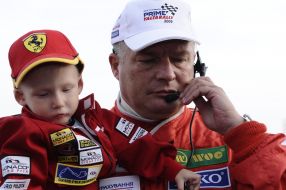 Evgeniy Chervonenko with his son Alfred