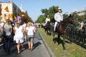 Employees of equestrian militia