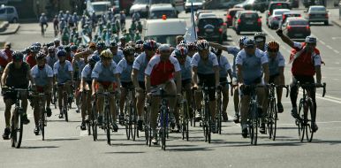 Participants of cycle race