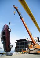 Operation on raising of a car