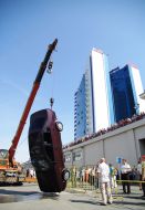 Operation on raising of a car