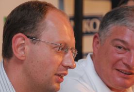 Arseniy Yatsenyuk and Yevgeniy Chervonenko