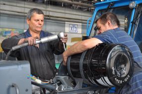 Employees of Kharkov tractor factory