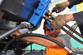 Employees of Kharkov tractor factory