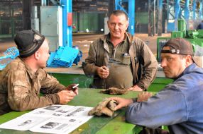 Employees of Kharkov tractor factory