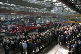 Workers of machine-building enterprise