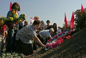 Laying-on of flowers
