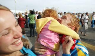 Aleksandr Rybkin with family