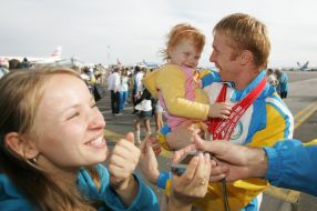 Aleksandr Rybkin with family