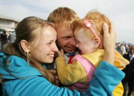 Aleksandr Rybkin with family