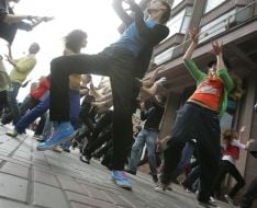 Flash-mob participant