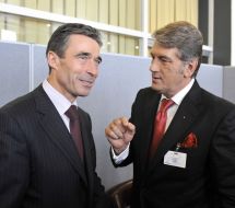 Viktor Yushchenko and Anders Fogh Rasmussen