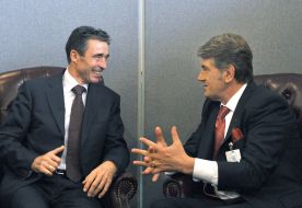 Viktor Yushchenko and Anders Fogh Rasmussen