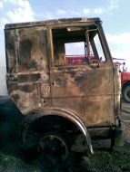 Сгоревшая машина