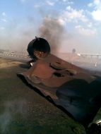 Сгоревшая машина