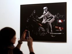 Photo with representing naked bikers