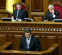 Aleksandr Lavrinovach, Petr Poroshenko and Vladimir Litvin