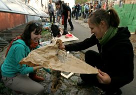 Participants of the festival to the Day of artist