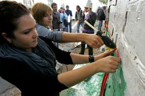 Participants of the festival to the Day of artist